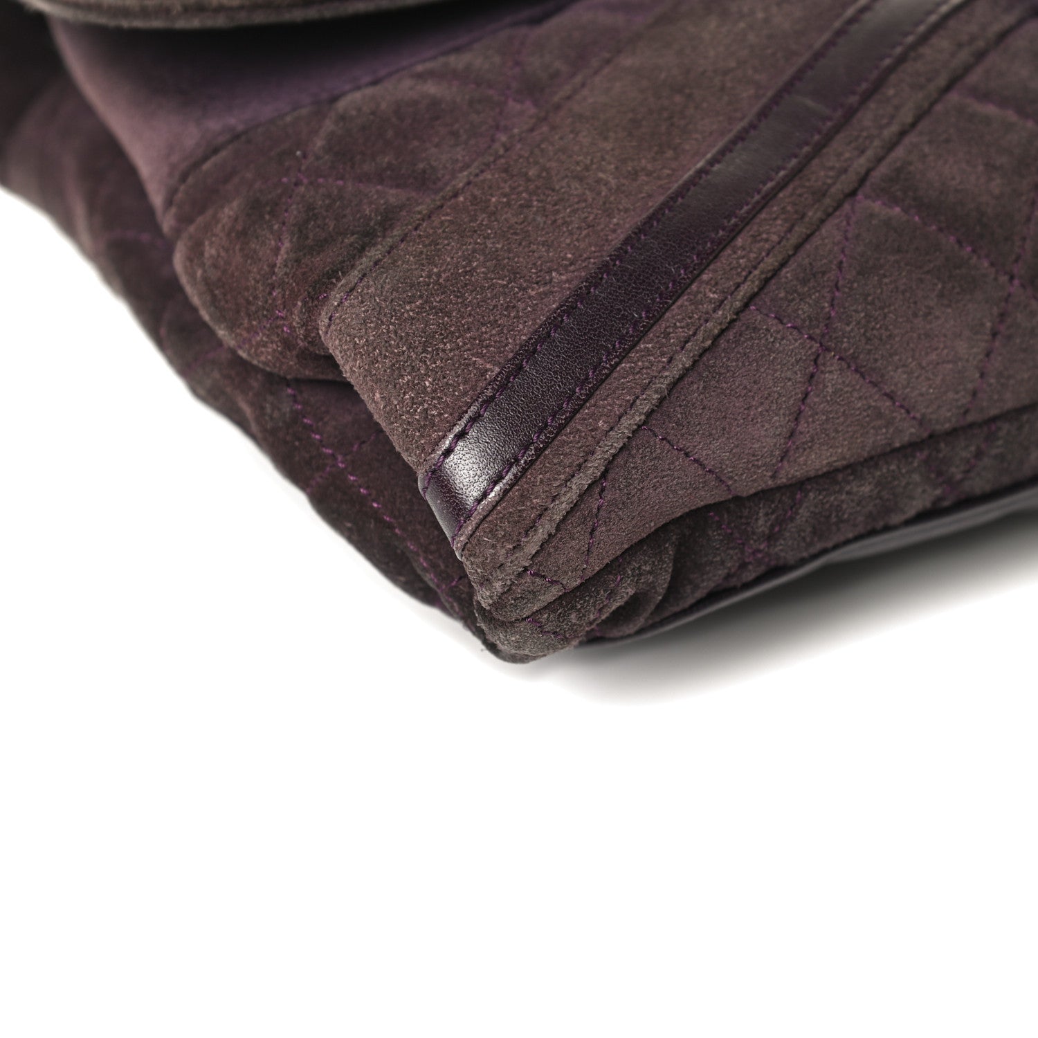 Chanel Suede Union Jack Jumbo Mademoiselle Flap Purple 8 of 13