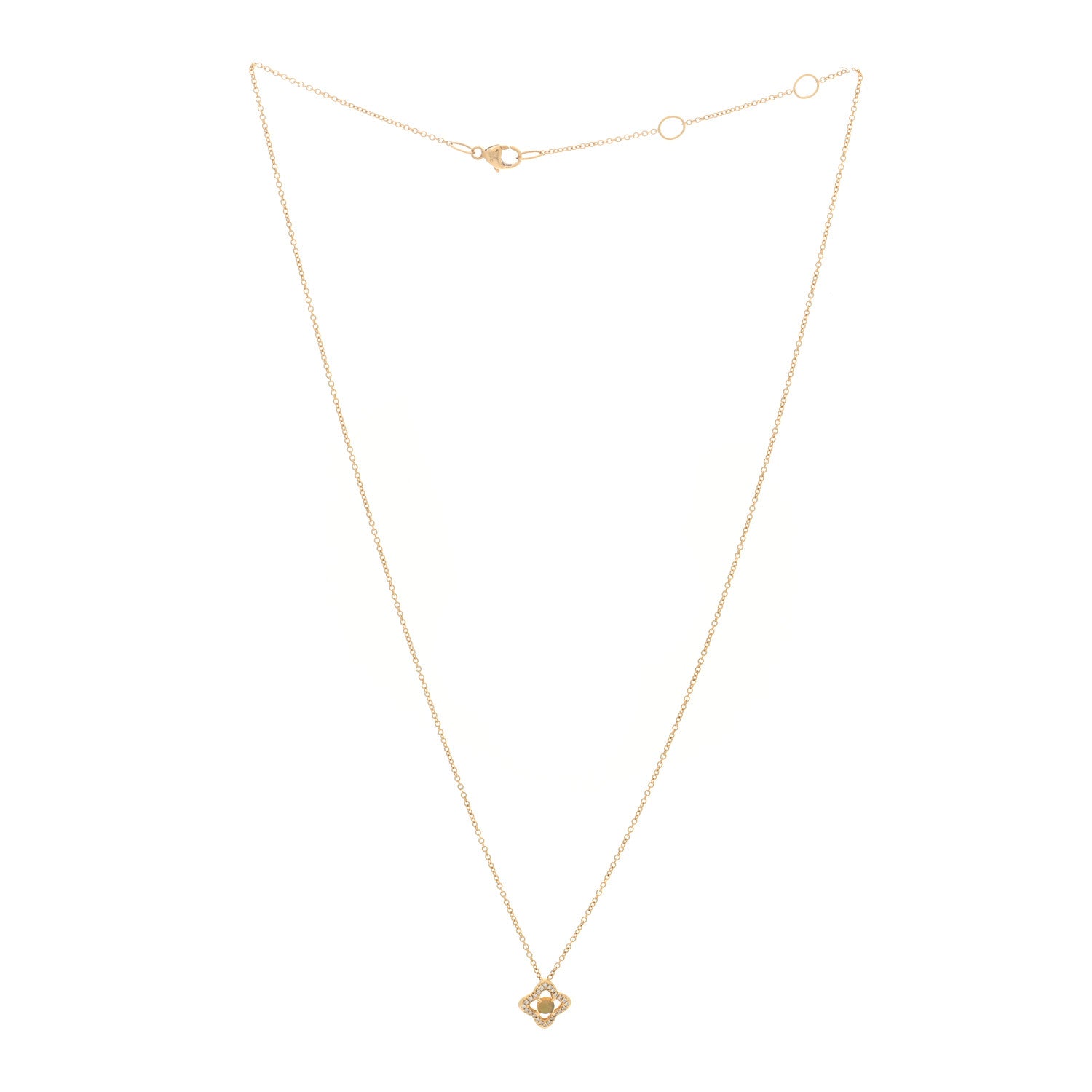 David Yurman 18K Yellow Gold Diamond Station Necklace 3 of 4