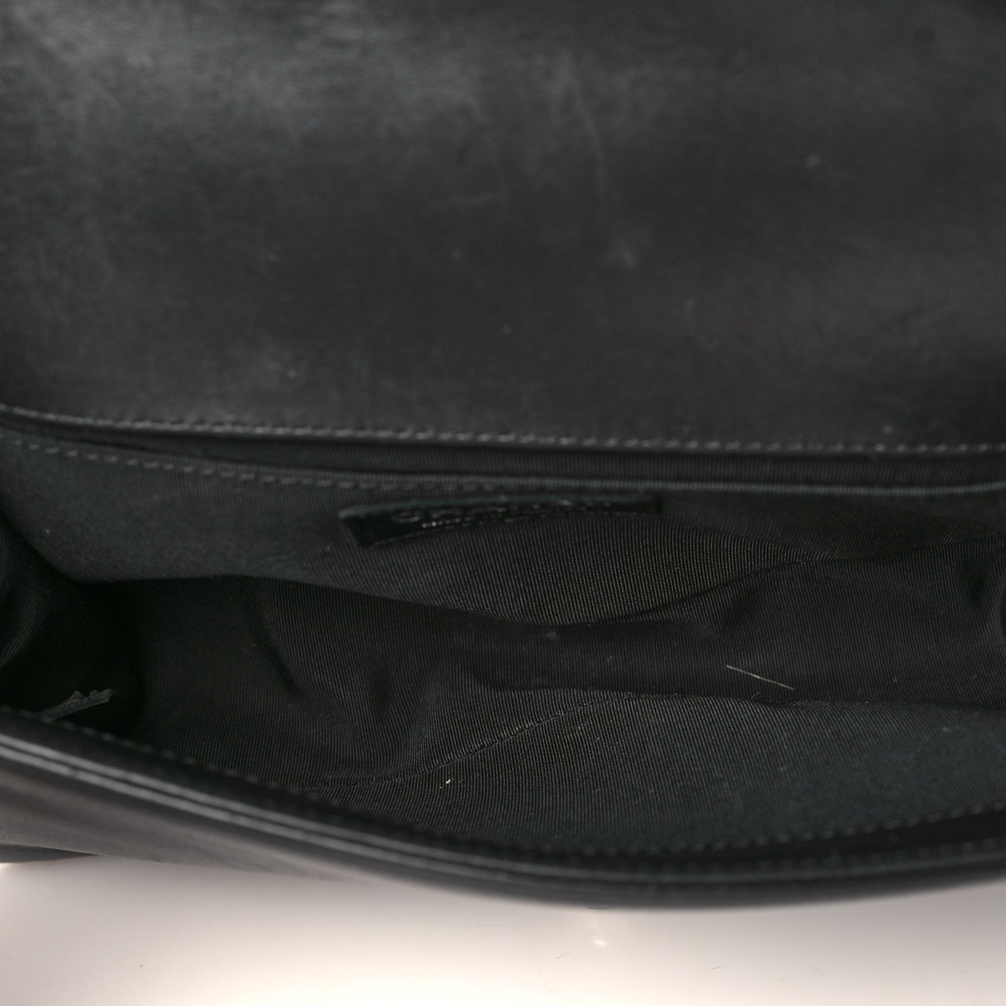 Calfskin Pleated Medium Boy Flap Black