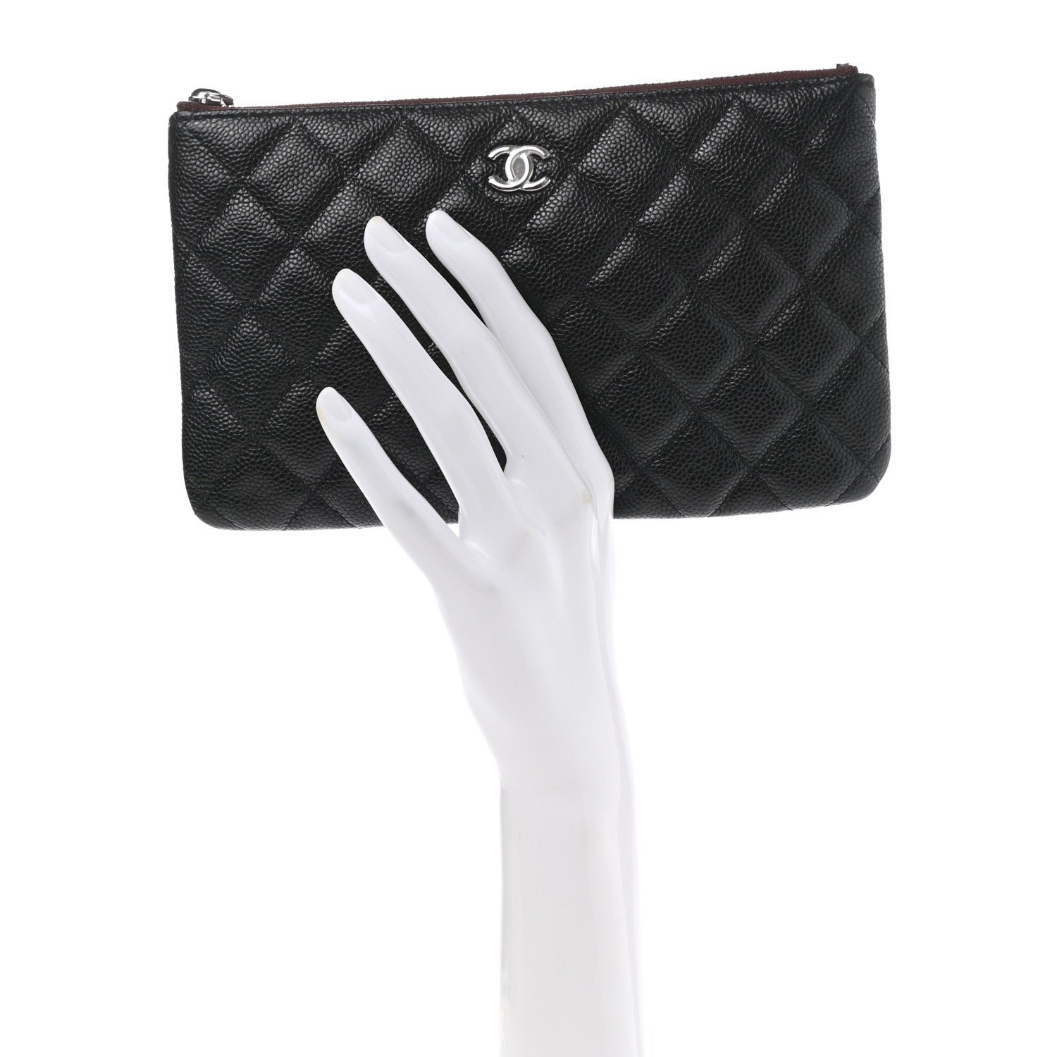 Chanel Caviar Quilted Cosmetic Case Black 2 of 7