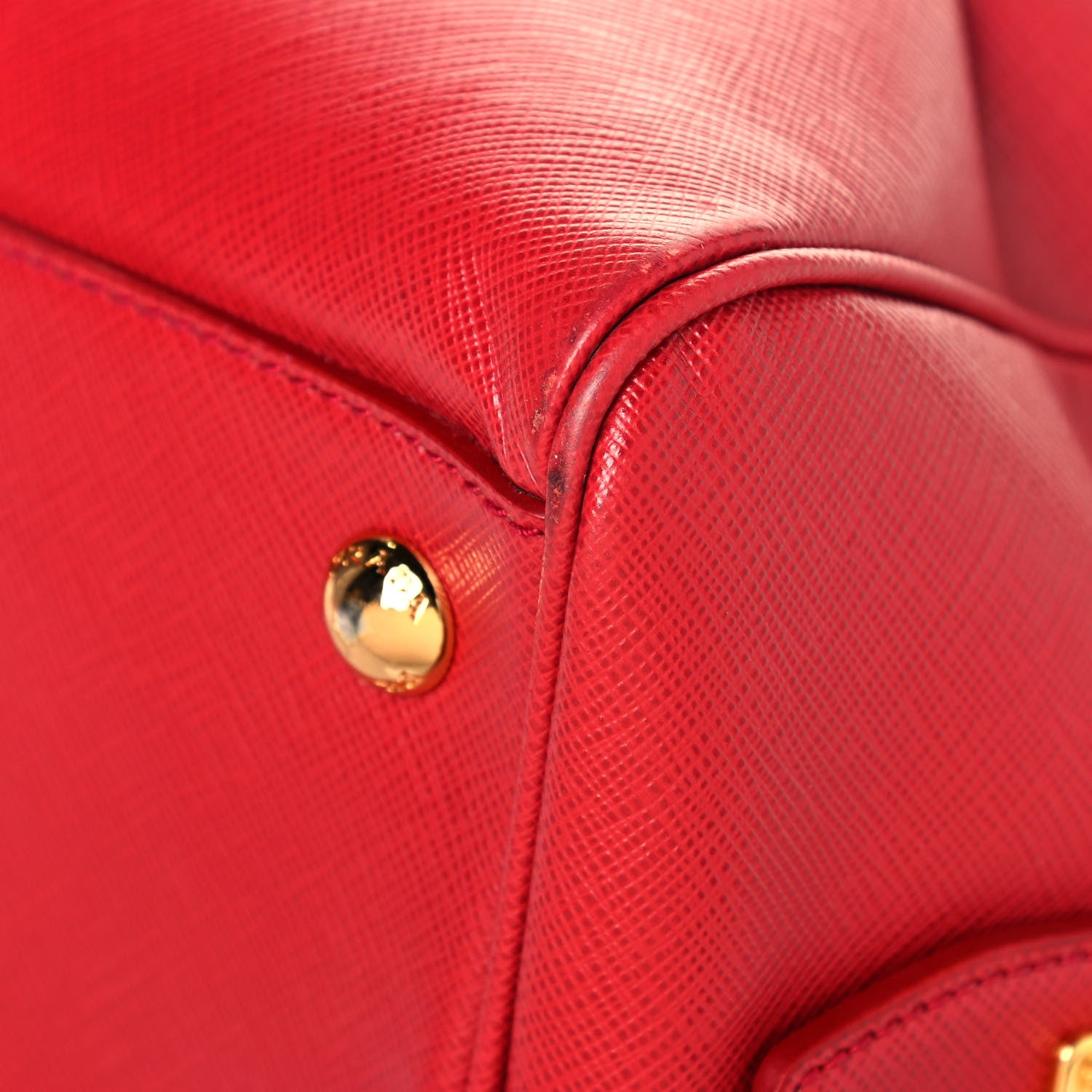 Prada Saffiano Lux Bowler Fuoco 12 of 18