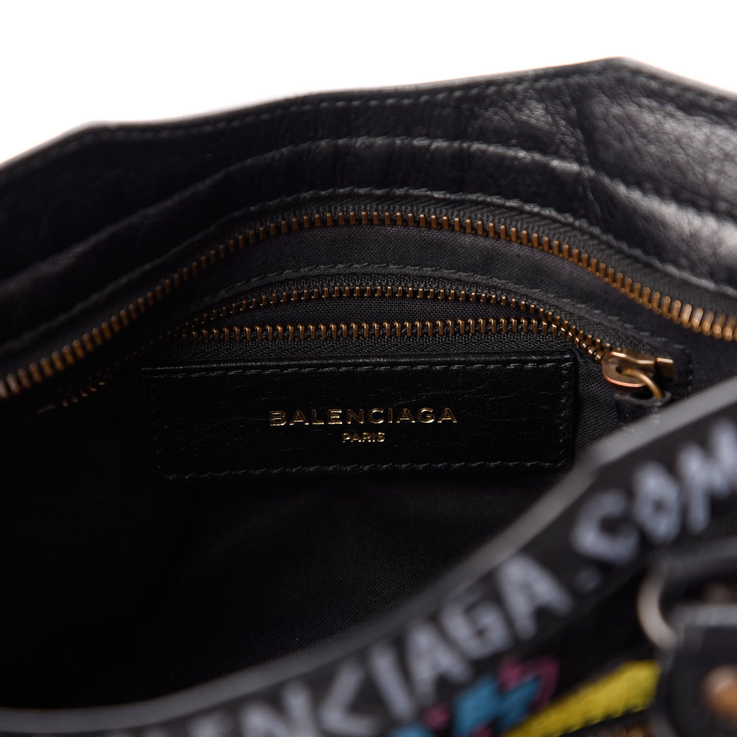 Agneau Arena Graffiti All Over Classic Hardware Mini City Black Multicolor