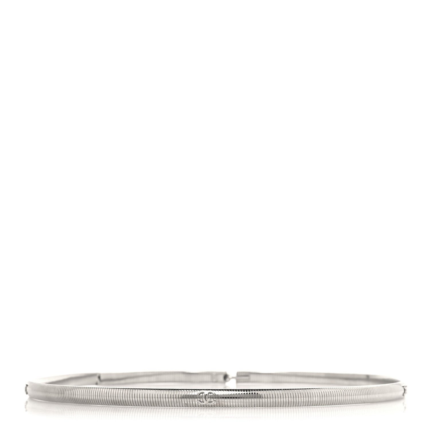 Chanel Metal CC Snake Belt Silver 1 of 5