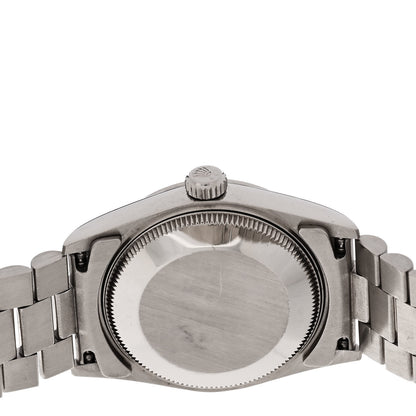 Rolex 18K White Gold Diamond 31mm Datejust President Watch Silver 68279 4 of 4