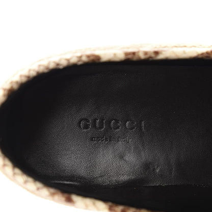 Gucci Raffia Elaphe Matelasse Horsebit Womens Jordaan Loafers 39 Natural Cream Brown 7 of 10