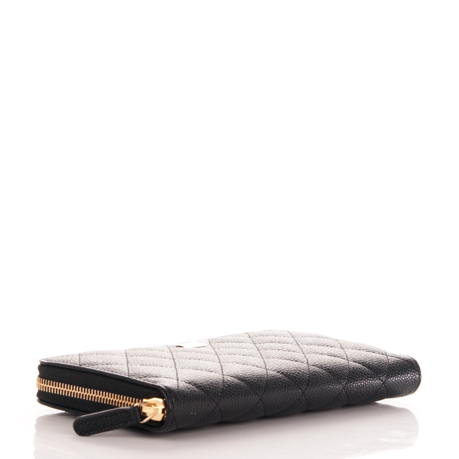 Chanel Caviar Quilted Large Gusset Zip Around Wallet Black 4 of 8