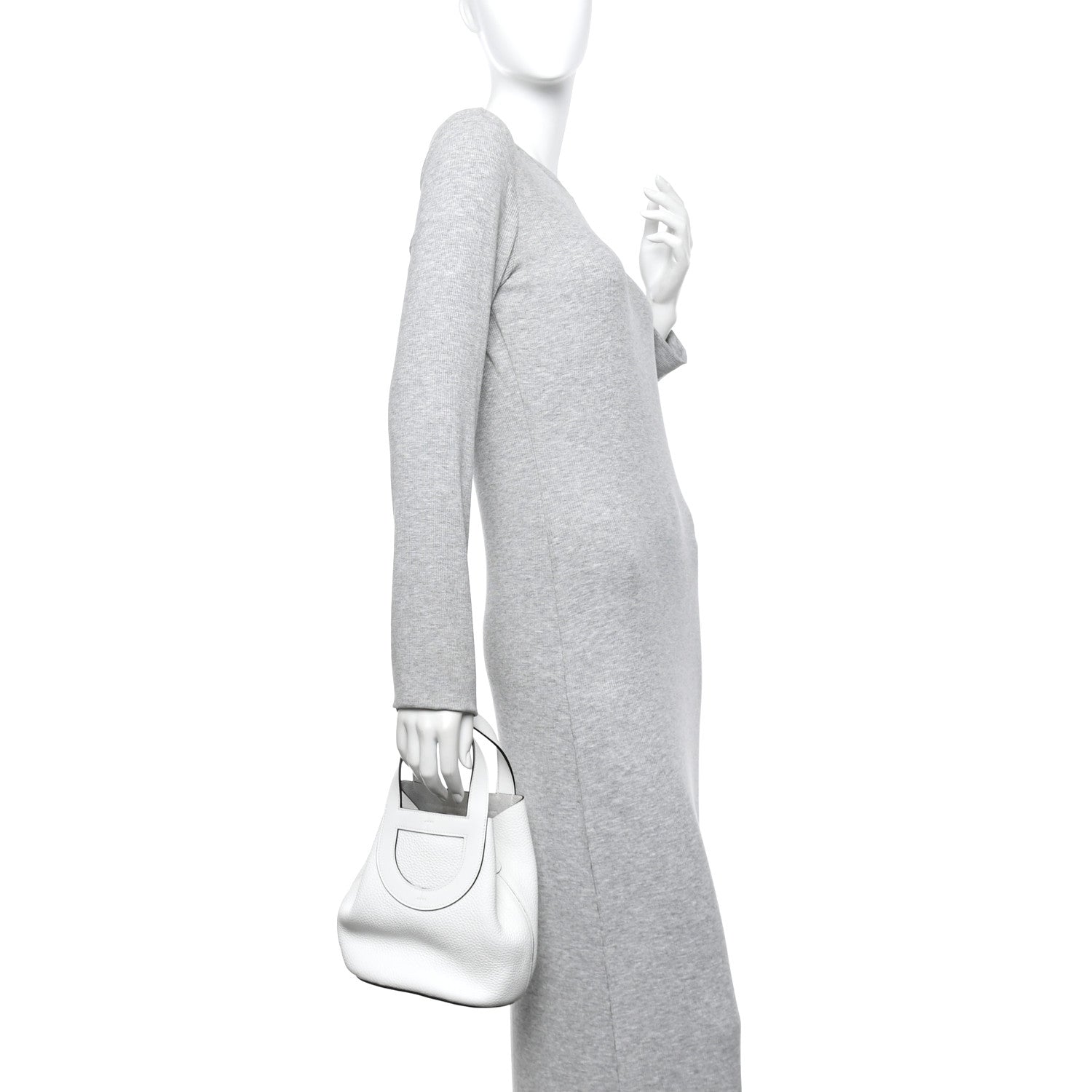Hermes Taurillon Clemence Swift In-The-Loop 18 Bag New White 2 of 11