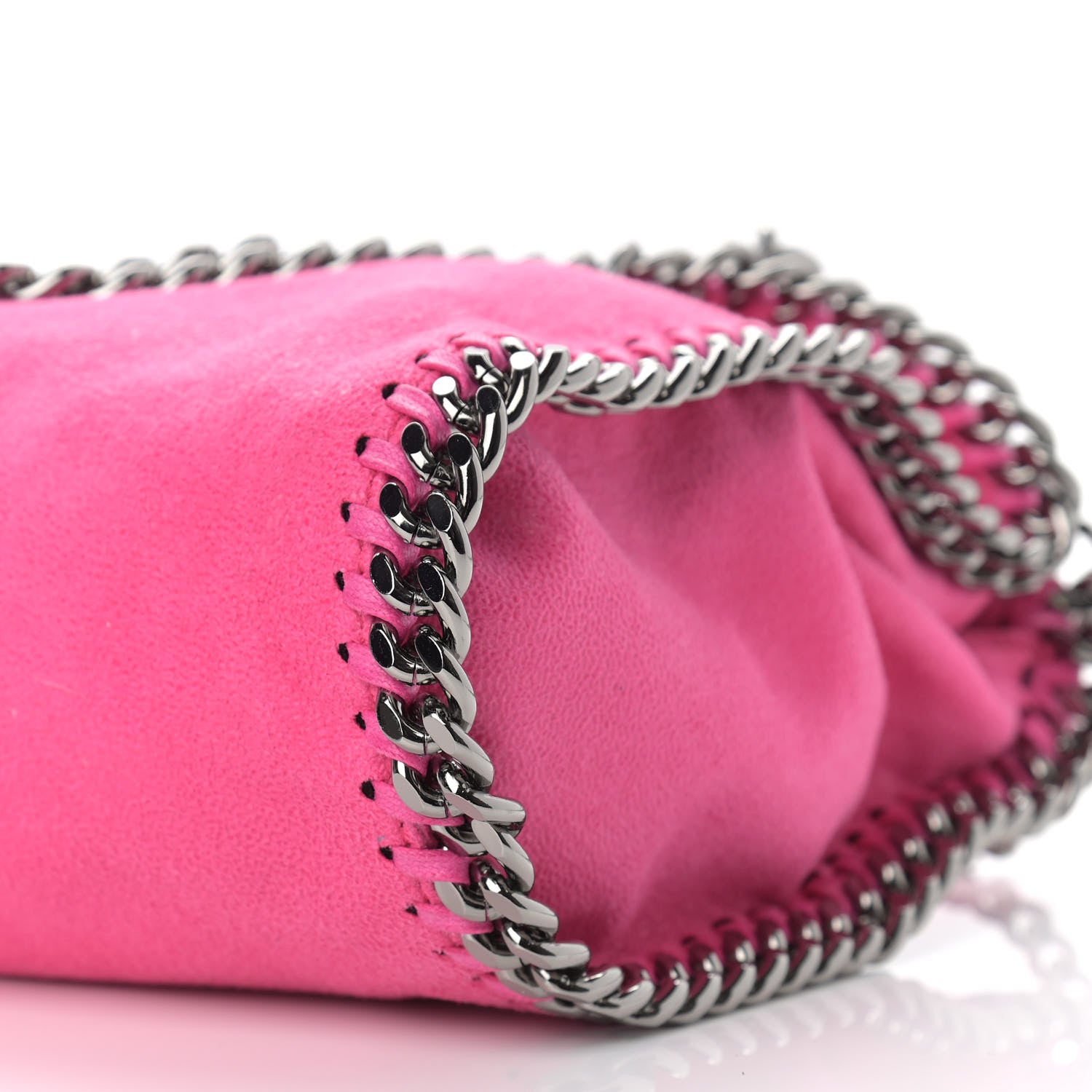 Stella McCartney Shaggy Deer Mini Falabella Fold Over Tote Hot Pink 9 of 9