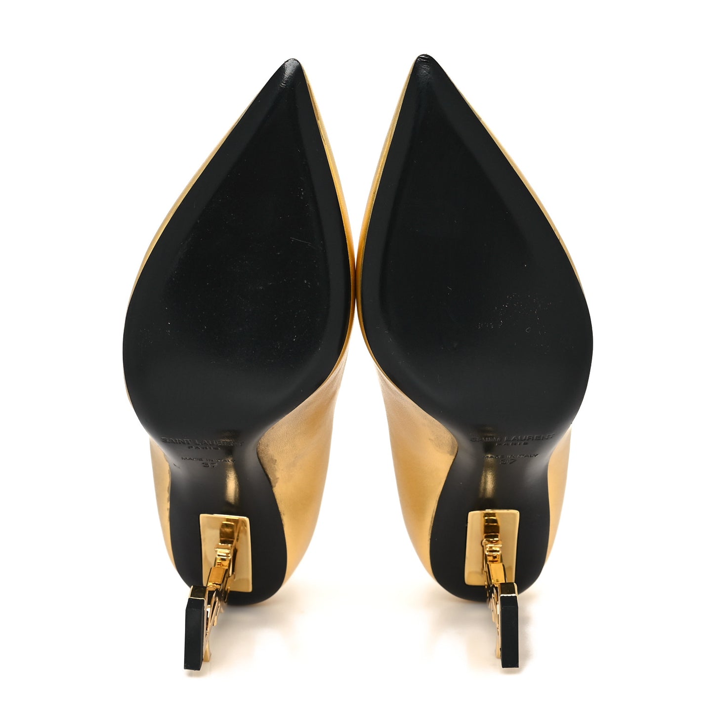 Calfskin Opyum 85 Pumps 37 Gold