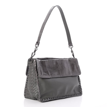 Bottega Veneta Nappa Intrecciato Ayers Shoulder Bag Grey 4 of 8