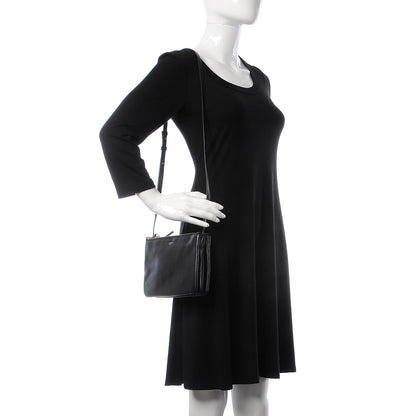Celine Lambskin Small Trio Crossbody Bag Black 2 of 12
