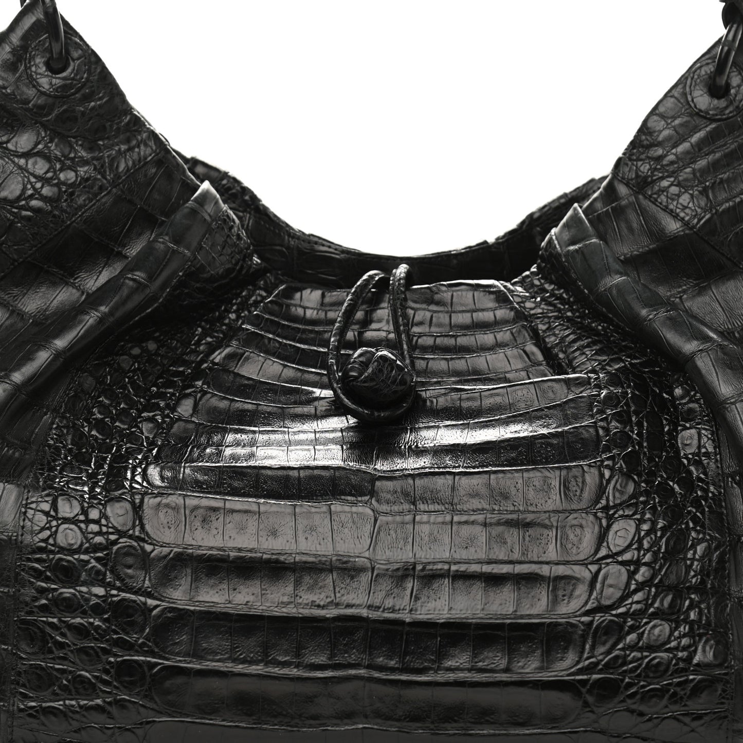 Crocodile Hobo Black
