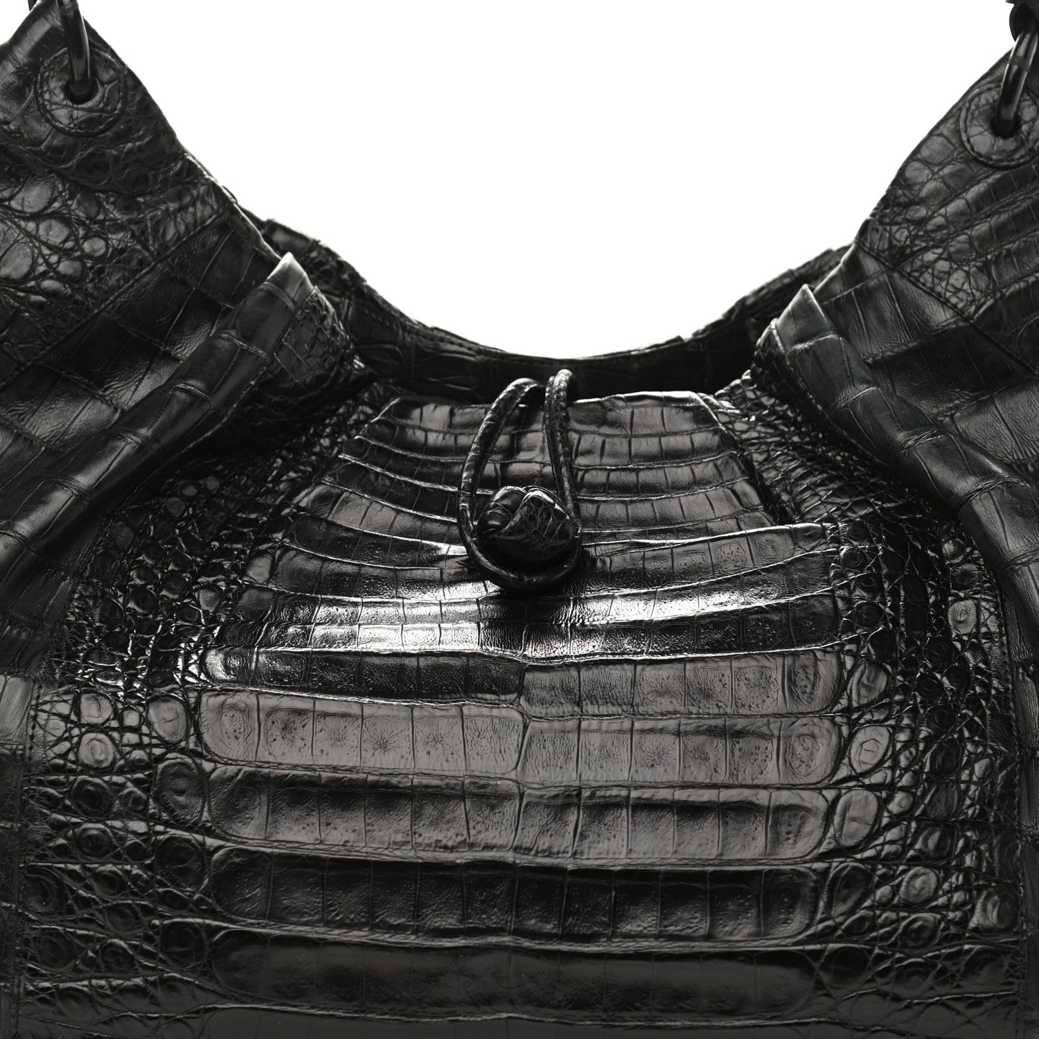 Nancy Gonzalez Crocodile Hobo Black 7 of 9