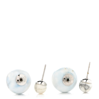 Christian Dior Palladium Mise En Dior Tribal Earrings White 3 of 5