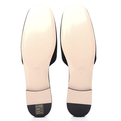 Gucci Velvet Crystal Square G Madelyn Slippers 41 Black 6 of 11