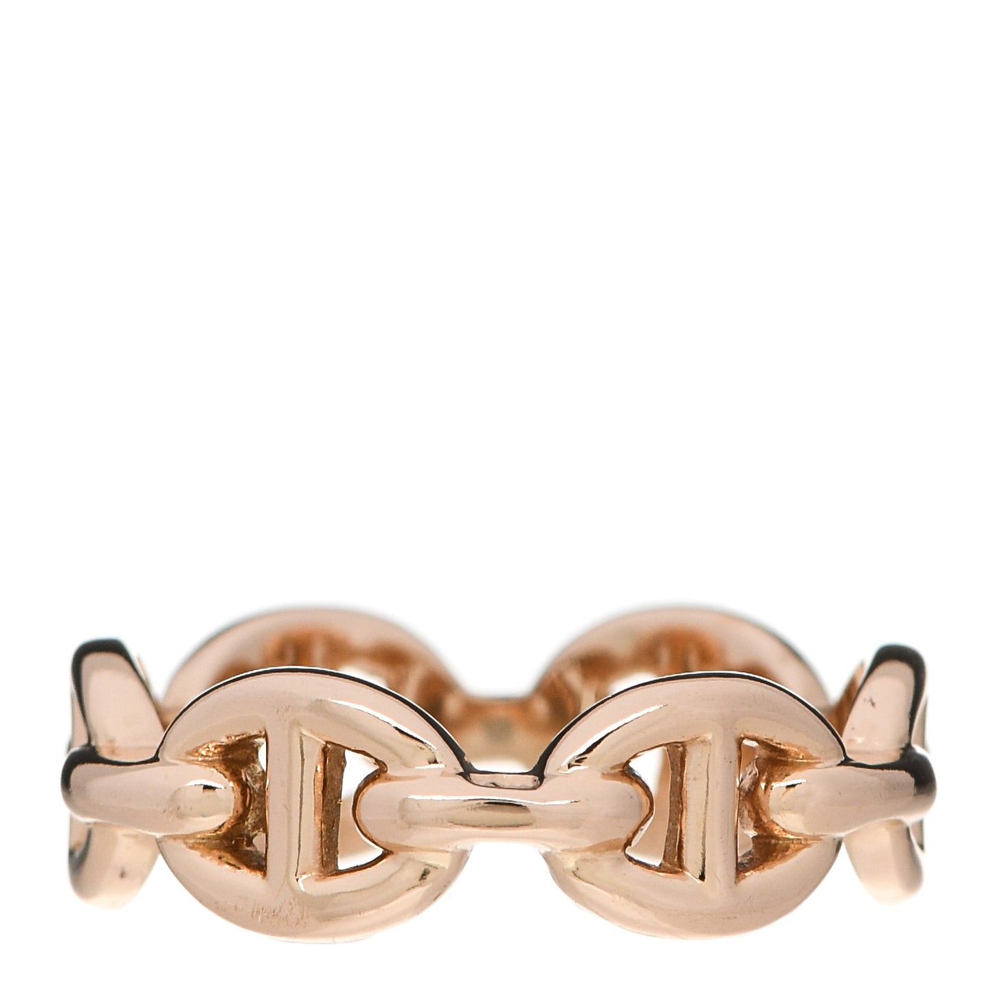 18K Rose Gold PM Chaine D'Ancre Enchainee Ring 48 4.5