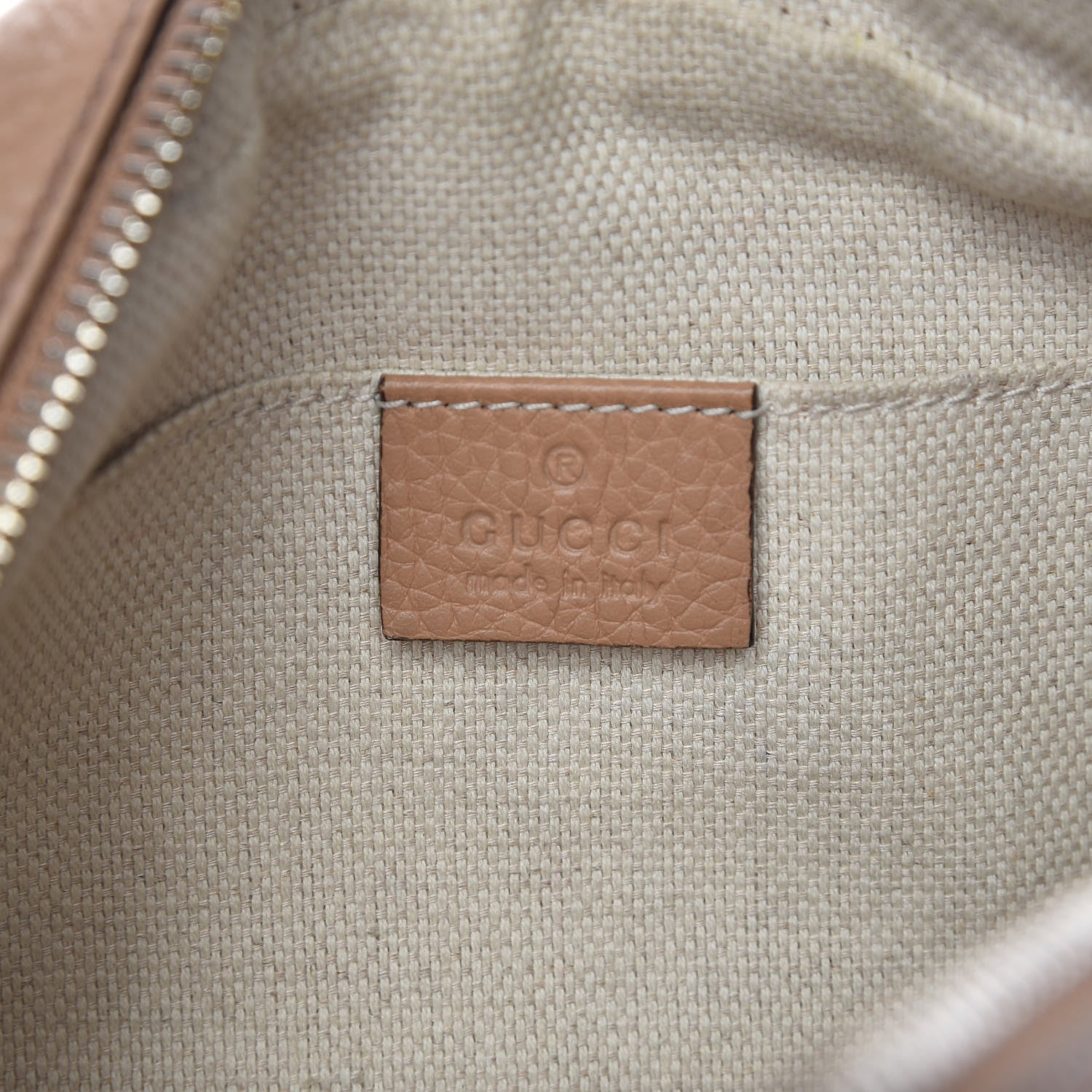 Gucci Pebbled Calfskin Small Soho Disco Bag Camelia 6 of 17