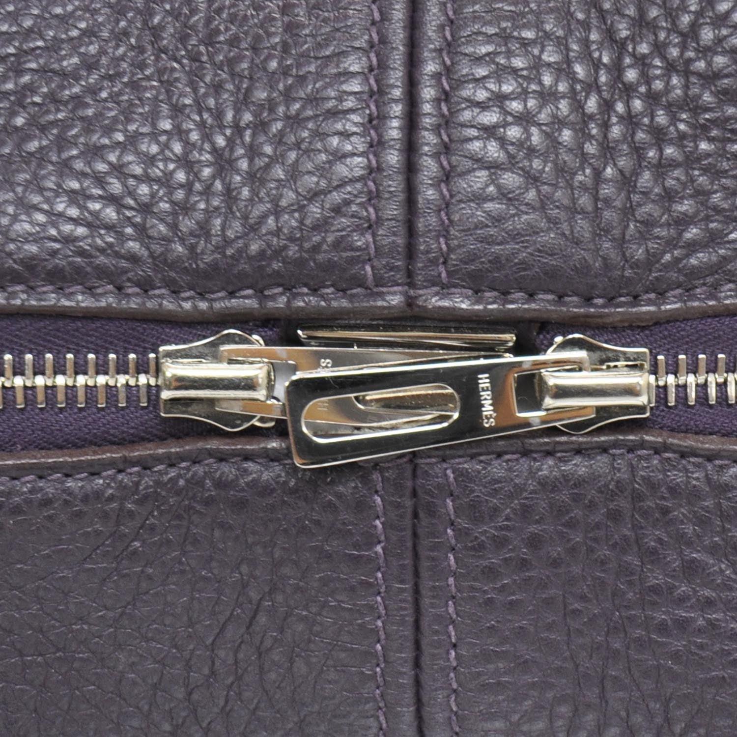 Hermes Taurillon Clemence Victoria 35 Raisin Purple 6 of 10