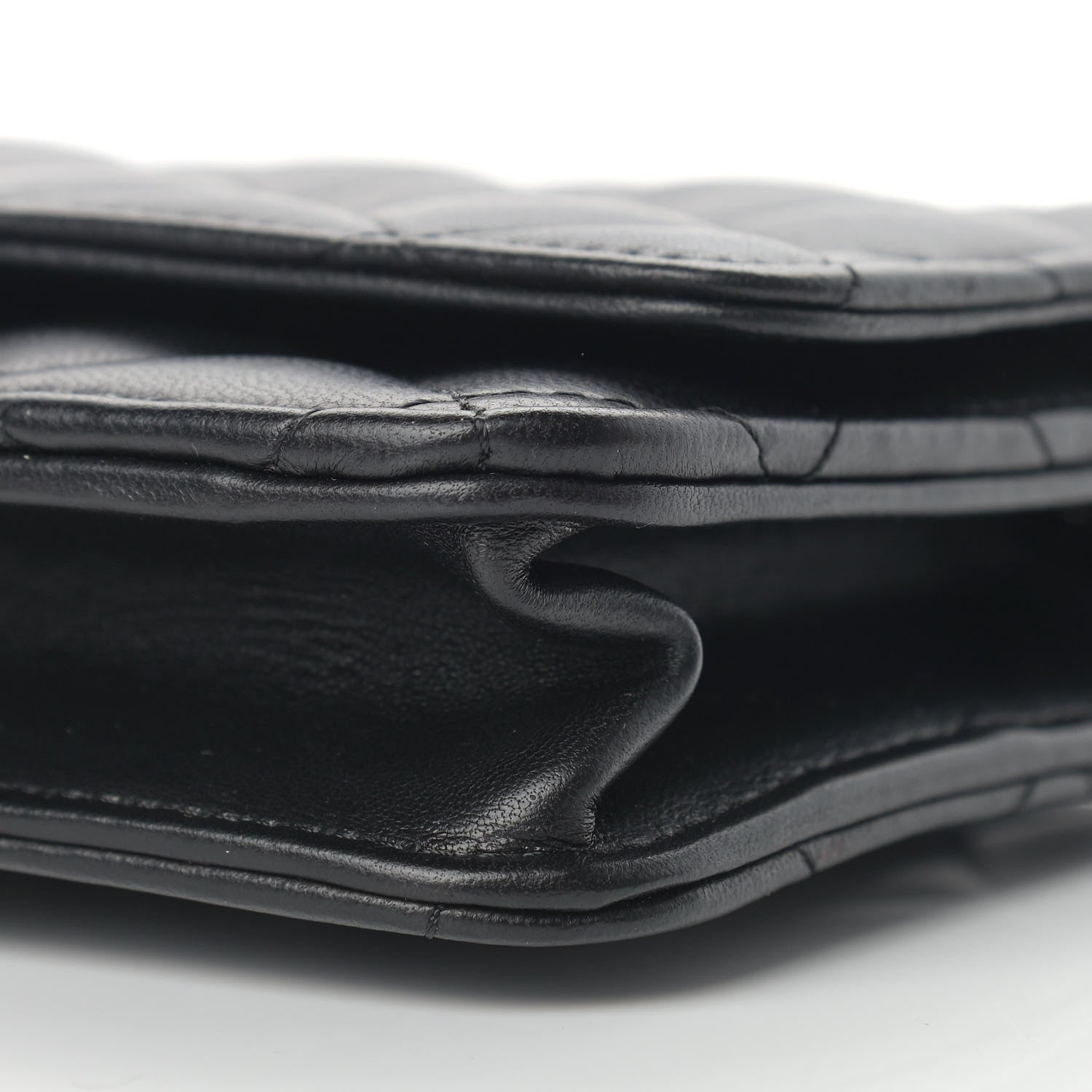 Chanel Lambskin Quilted Wallet On Chain WOC Black 10 of 12