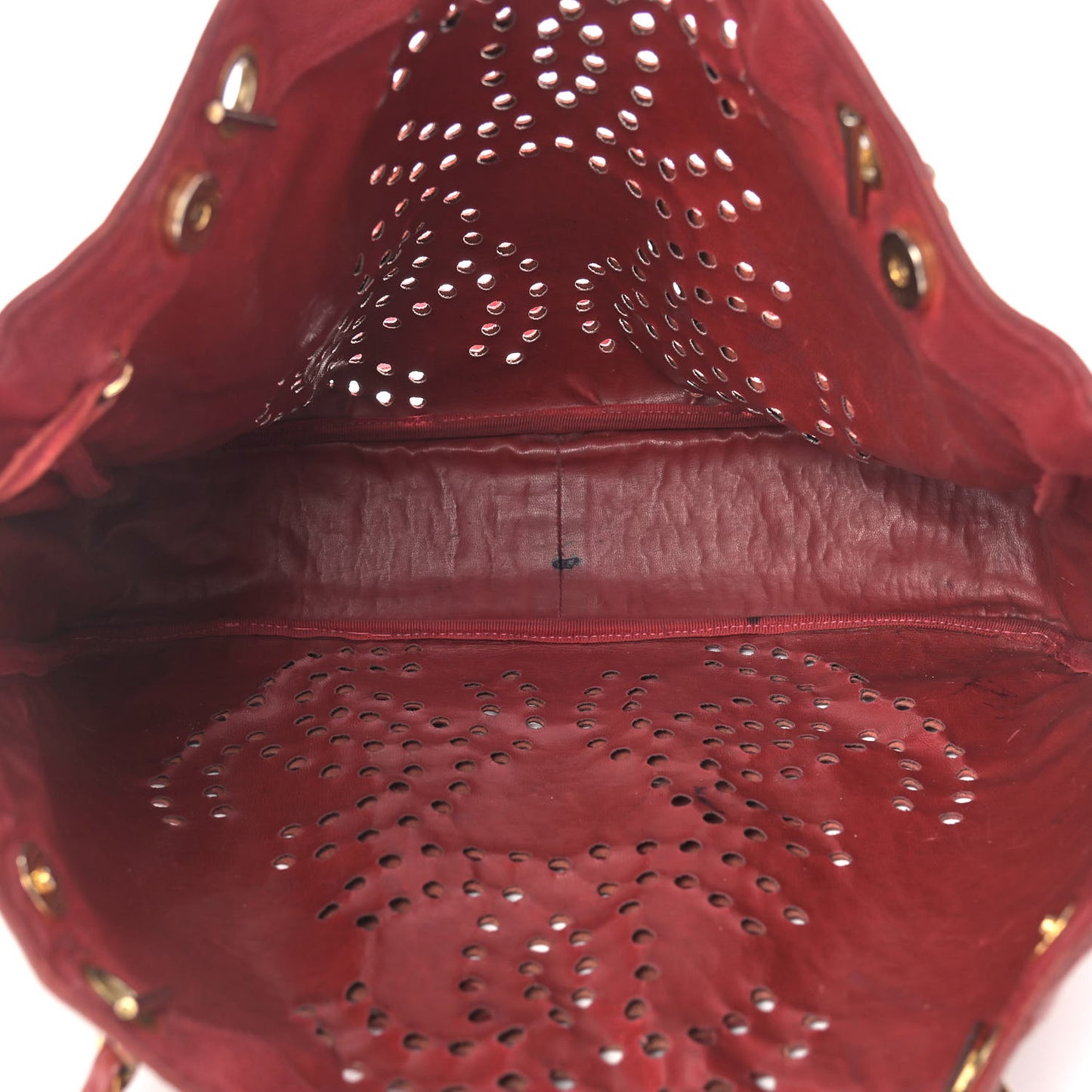 Caviar Perforated CC Tote Red