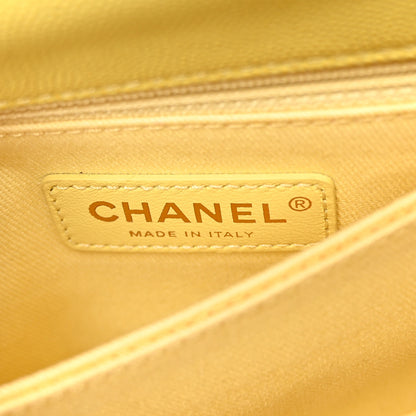 Chanel Caviar Quilted Mini Coco Handle Flap Yellow 7 of 10