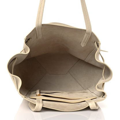 Celine Soft Grained Calfskin Small Belt Cabas Phantom Vanilla 5 of 13