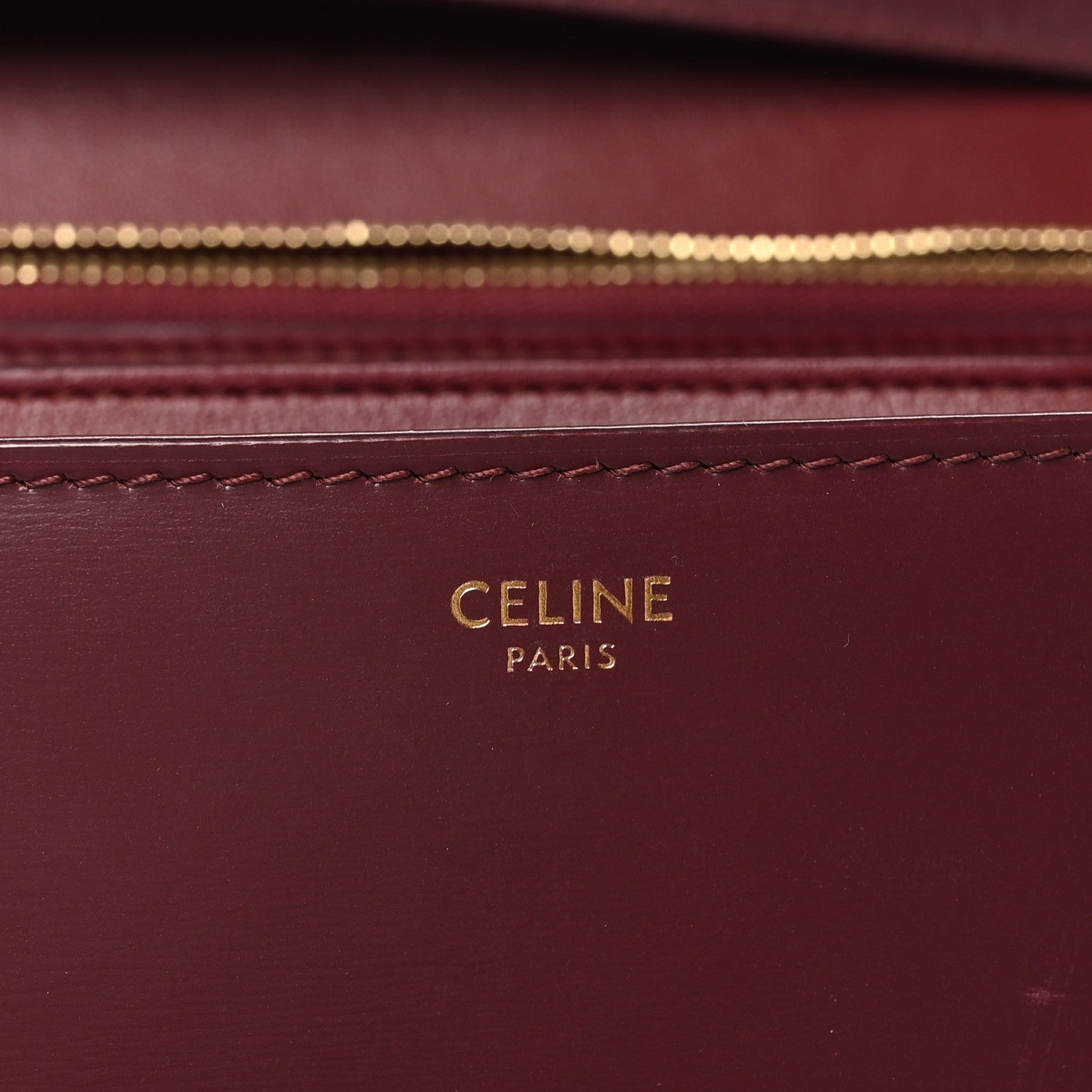 Celine Box Calfskin Medium Classic Box Flap Bag Burgundy 6 of 11