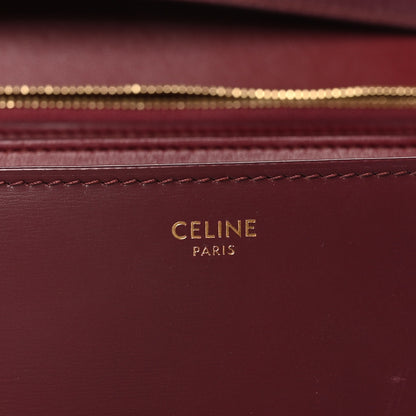 Celine Box Calfskin Medium Classic Box Flap Bag Burgundy 6 of 11