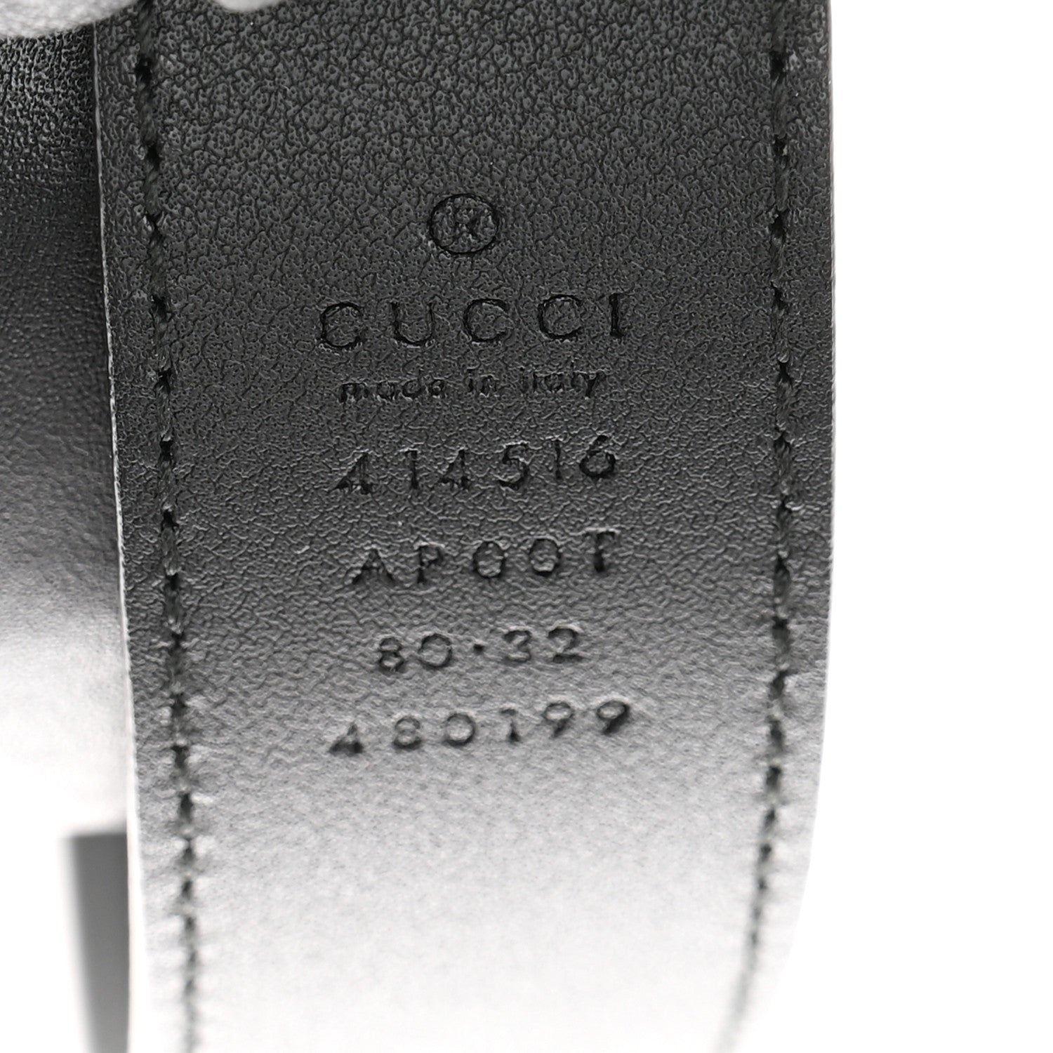 Gucci Moon Calfskin Double G 30mm Belt 80 32 Black 3 of 5