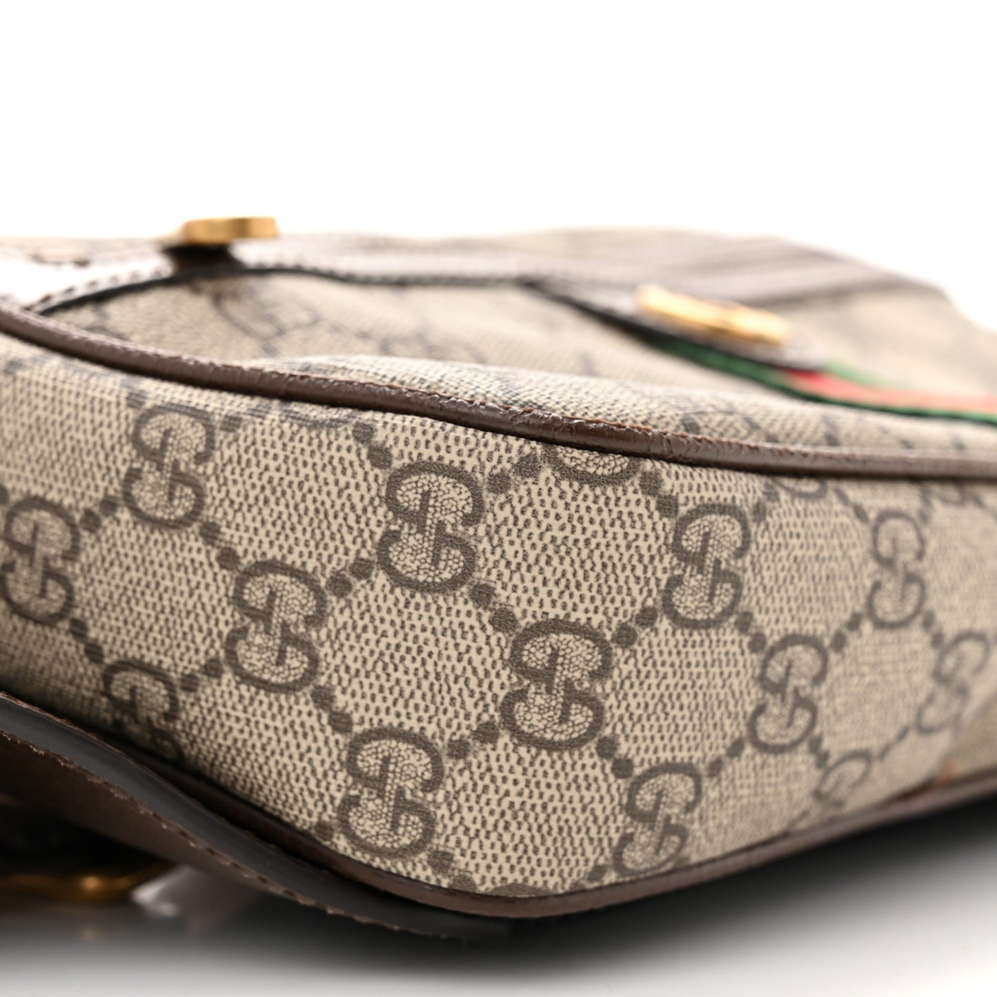 Soft GG Supreme Monogram Medium Ophidia Belt Bag Dark Brown