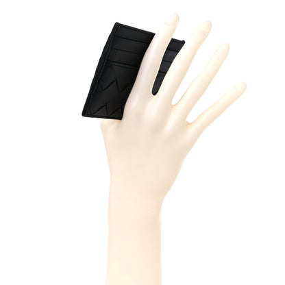 Bottega Veneta Nappa Intrecciato VN Card Case Black 2 of 8