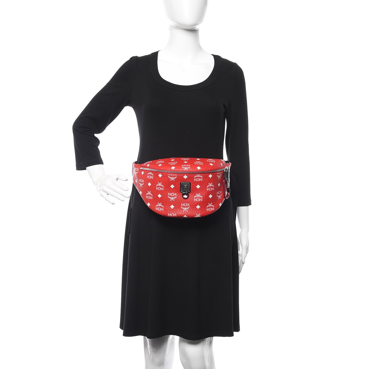 MCM Visetos Large Fursten Belt Bag Red 2 of 9