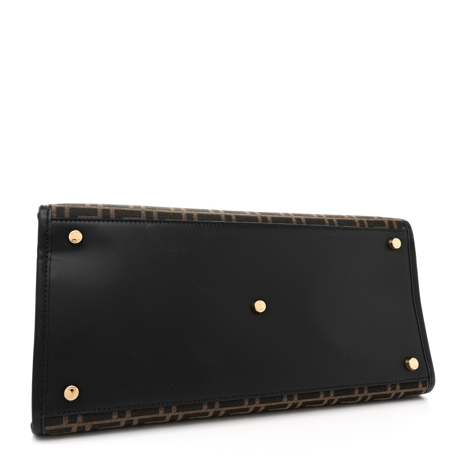 Fendi X VERSACE Fabric Jacquard Calfskin Plexiglass Fendace FF Medusa Studded Large Fendi Sunshine Shopper Tote Marrone Fuxia 4 of 12