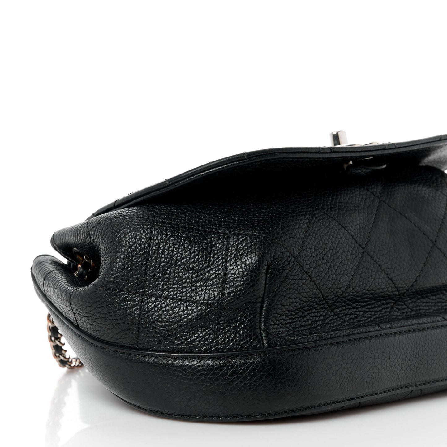 Calfskin Quilted Jungle Stroll Shoulder Bag Black