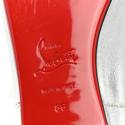 Christian Louboutin Nappa Mamadrague Flats 36 Silver 6 of 7