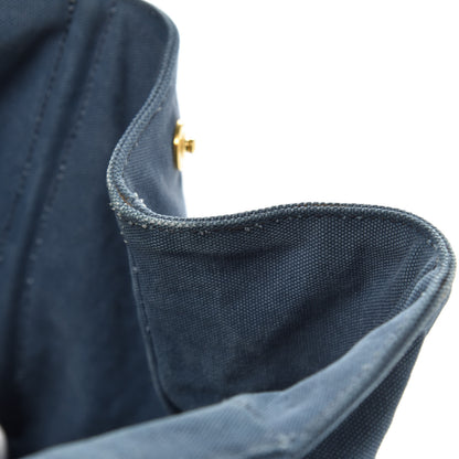 Prada Canvas Canapa Logo Tote Blue 14 of 18