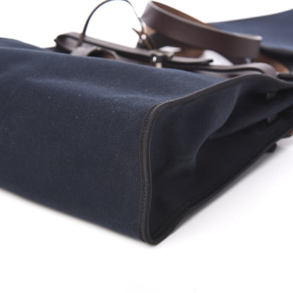 Hermes Toile Vache Hunter Herbag Zip PM 31 Bleu Marine Ebene 8 of 9