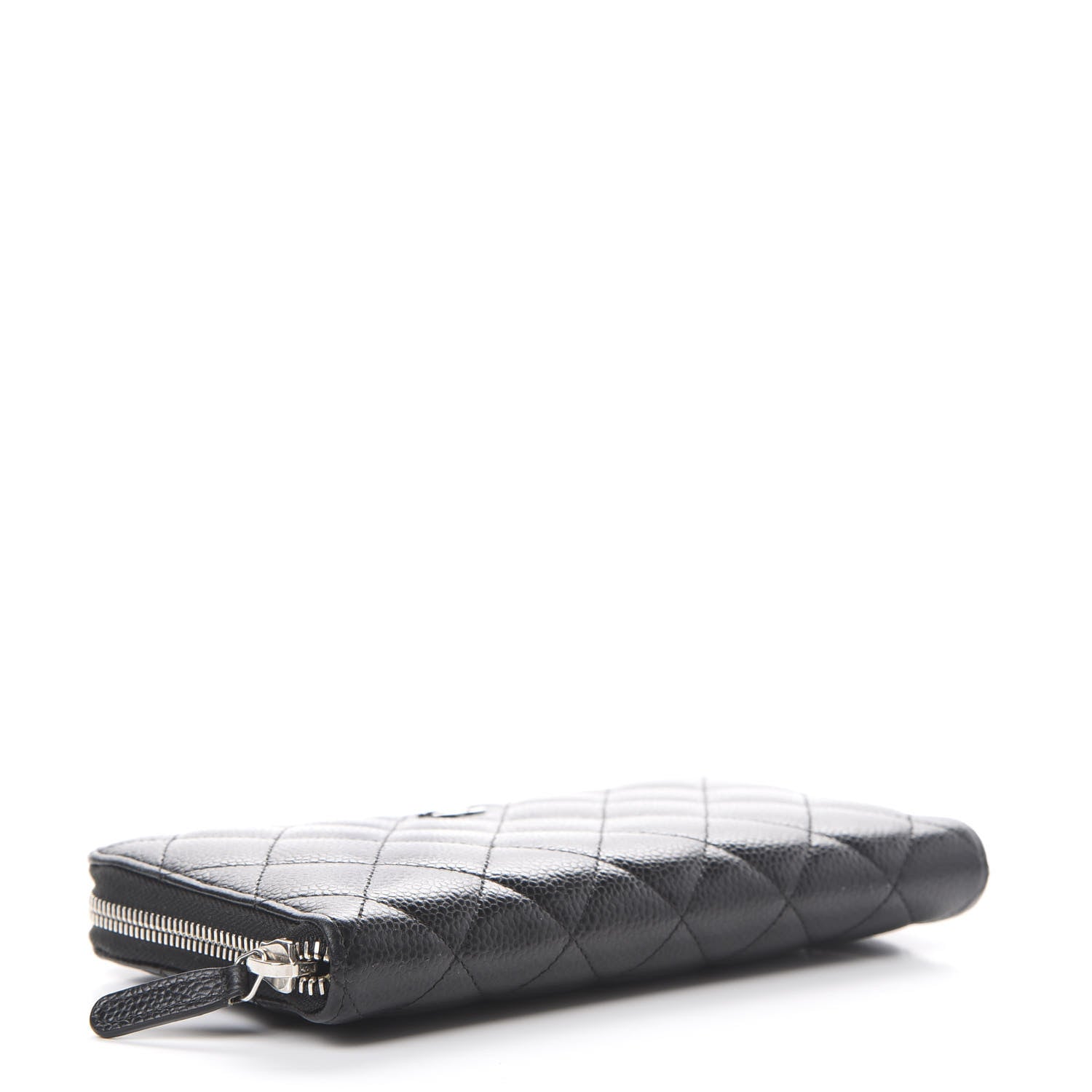 Chanel Caviar Quilted Large Gusset Zip Around Wallet Black 3 of 9