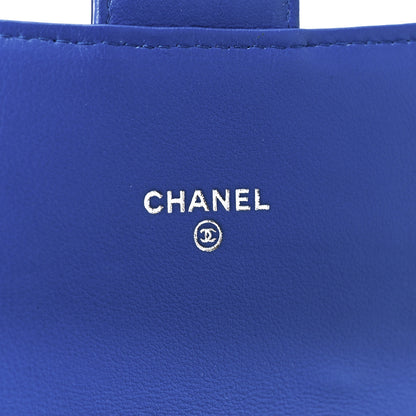 Chanel Patent Calfskin Quilted Flap Clutch Wallet Blue 7 of 17