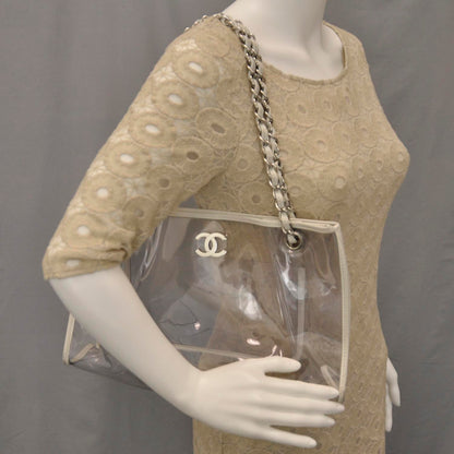 Chanel Vinyl Naked Tote White 2 of 8