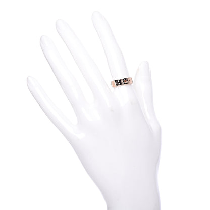 Hermes 18K Rose Gold Diamond PM Kelly Ring 51 5.75 2 of 5