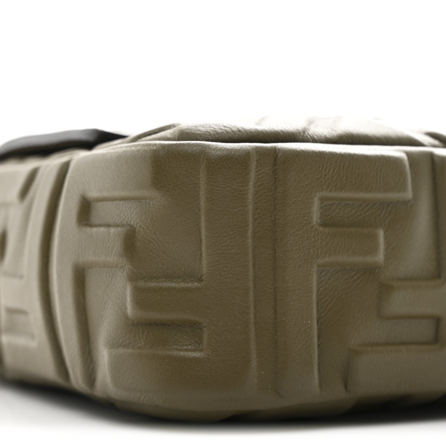 Fendi Nappa FF 1974 Embossed Baguette Avocado 9 of 10