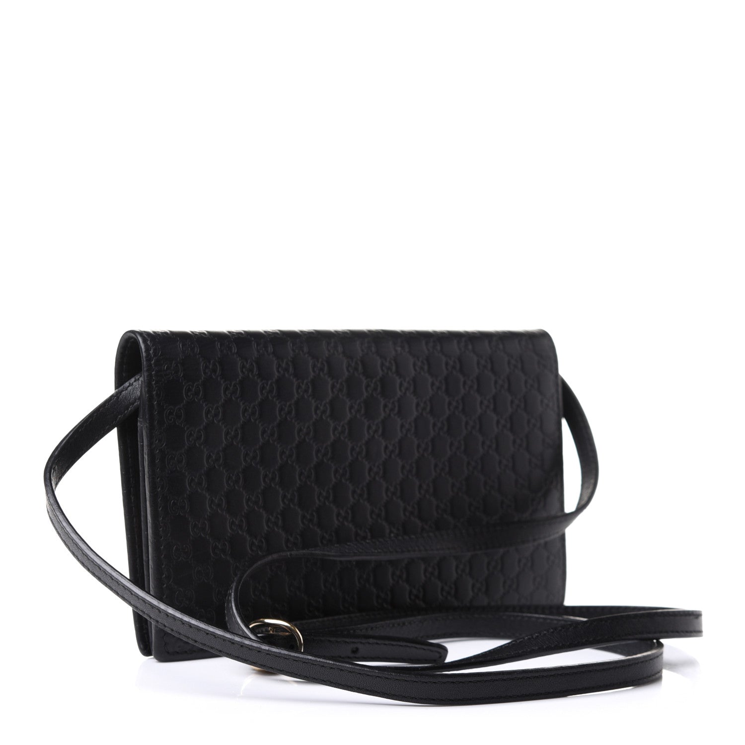 Gucci Microguccissima Crossbody Wallet Black 3 of 11