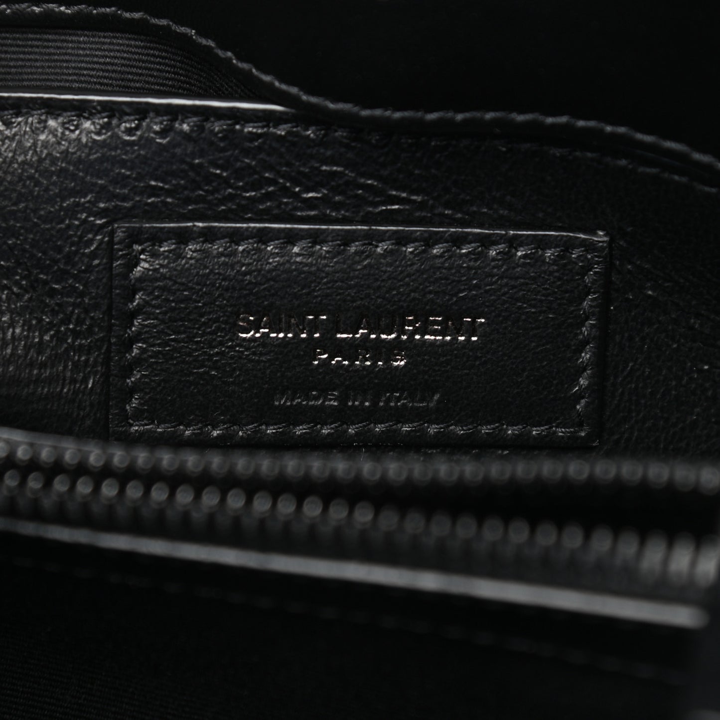 Calfskin Y Quilted Monogram Small Loulou Chain Satchel Black
