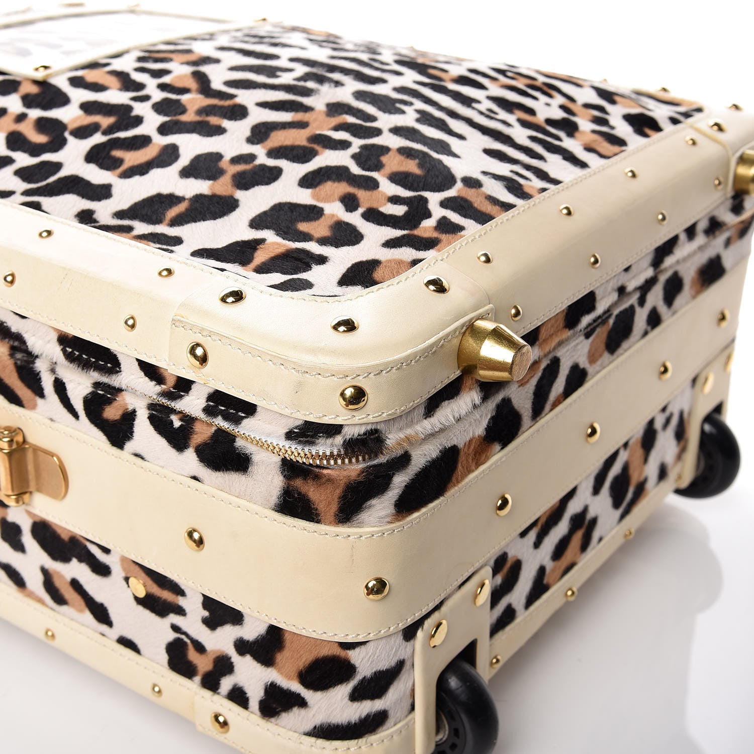 Valentino Garavani Calf Hair Leopard Print Rolling Luggage 26 of 34