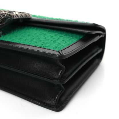 Gucci Casy Wool Azalea Calfskin Small Dionysus Shoulder Bag Deep Emerald Black 9 of 9