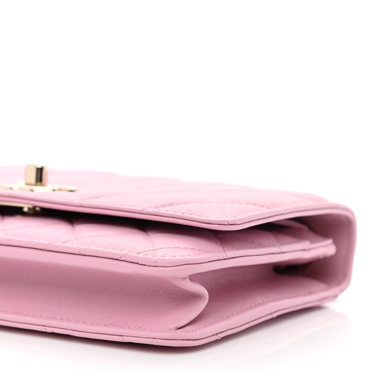 Chanel Lambskin Quilted Trendy CC Wallet On Chain WOC Pink 11 of 12