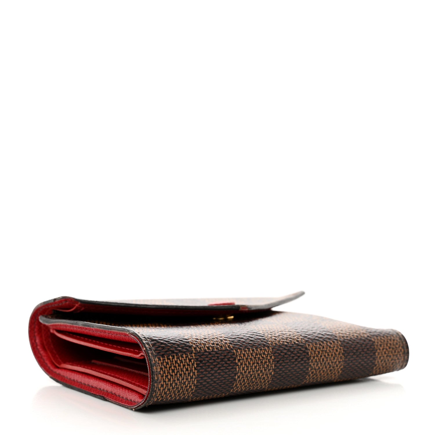 Louis Vuitton Damier Ebene Victorine Wallet Red 4 of 10