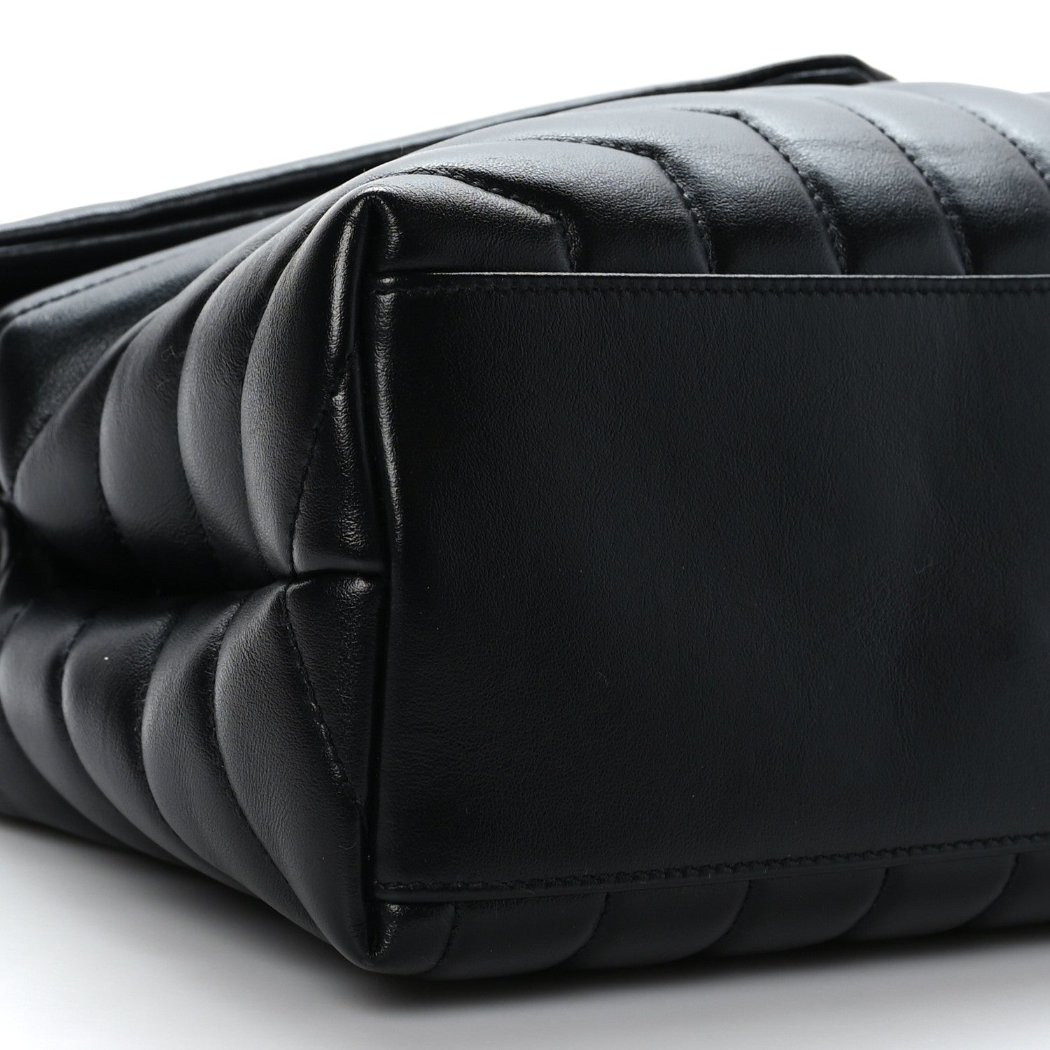 Saint Laurent Calfskin Y Quilted Monogram Medium Loulou Chain Satchel Black 8 of 9