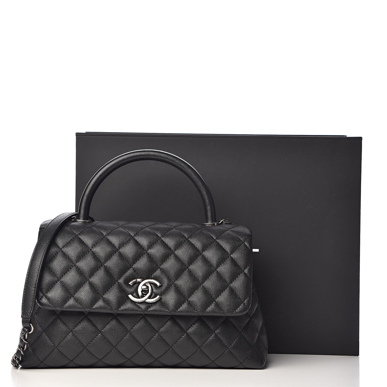 Chanel Caviar Quilted Small Coco Handle Flap Black 11 of 11
